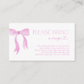 ピンクボウレシピカードをお持ち下さい エンクロージャーカード (正面)