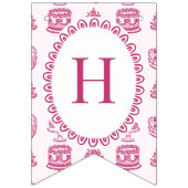 ピンクボウレトロハートコケットケーキハッピーバースデー バンティングフラッグ (第2の旗)