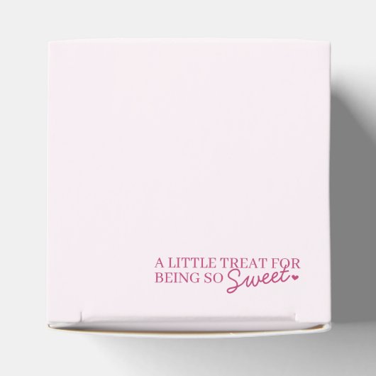 ピンクボウレトロハートコケットケーキバレンタイン フェイバーボックス (上部)