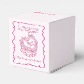 ピンクボウレトロハートコケットケーキバレンタイン フェイバーボックス (裏面サイド)