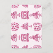 ピンクボウレトロハートコケットケーキ詳細インサート エンクロージャーカード (裏面)