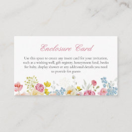 ピンクボウワイルドフラワーカスタムのエンクロージャカード エンクロージャーカード