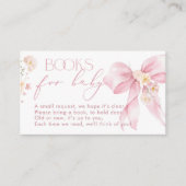 ピンクボウワイルドフラワーブックベビーチケット エンクロージャーカード (正面)