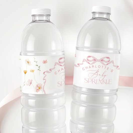 ピンクボウワイルドフラワーベビー散布機 ペットボトルラベル