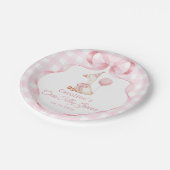 ピンクボウワン間抜けグース1歳紙プレート ペーパープレート (アングル)