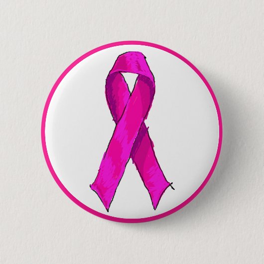 ピンクボウ乳モダンがん認識度&サポート 缶バッジ (正面)