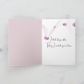 ピンクボウ付きテディベア カード (内部)