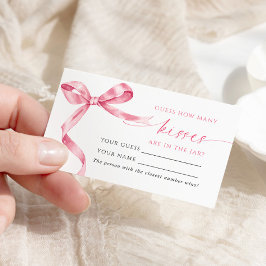 ピンクボウ何人のキスシャワーゲーム プレイスカード