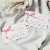 ピンクボウ何人のキスシャワーゲーム プレイスカード