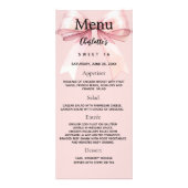 ピンクボウ写真おもしろいファクト誕生日メニューカード ラックカード (正面)