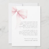 ピンクボウ写真卒業アーチサンキューカード サンキューカード (裏面)