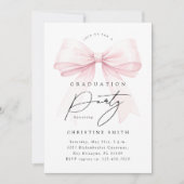 ピンクボウ写真卒業パーティー 招待状 (正面)