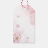 ピンクボウ冬の赤ちゃんシャワーありがとう ギフトタグ (裏面)