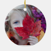 ピンクボウ初めてのクリスマスカスタムフォトオーナメント セラミックオーナメント (裏面)