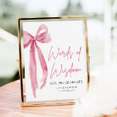 ピンクボウ卒業パーティーアドバイスの英知の言葉 ポスター