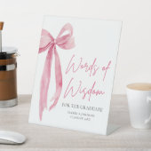 ピンクボウ卒業パーティーアドバイスの英知の言葉 台座サイン (インサイチュ)