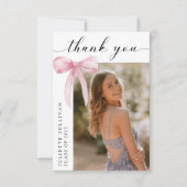 ピンクボウ卒業パーティー サンキューカード (正面)