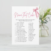 ピンクボウ名ザケーキブライダルシャワーゲーム 招待状 (スタンド正面)