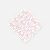 ピンクボウ名門私立校風のグランミレニアルファースト誕生日 スタンダードカクテルナプキン (角)