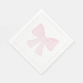 ピンクボウ名門私立校風のグランミレニアルファースト誕生日 スタンダードランチョンナプキン (角)