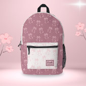 ピンクボウ名門私立校風のコケカスタムットのスクリプト名 プリントバックパック