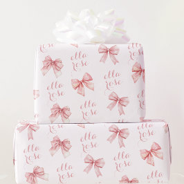 ピンクボウ名 ラッピングペーパー