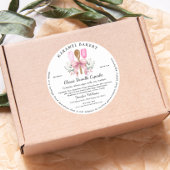 ピンクボウ器具ラベルコテージベーカリー包装 ラウンドシール