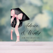 ピンクボウ大学院パーティーアドバイスとウィッシュ アクリルサイン (ニュートラル)