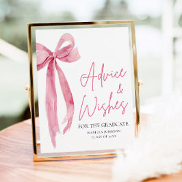 ピンクボウ大学院パーティーアドバイスとウィッシュ ポスター