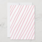 ピンクボウ女の子の誕生日 招待状 (裏面)