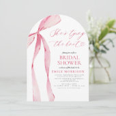 ピンクボウ彼女が結ぶノットブライダルシャワー 招待状 (スタンド正面)