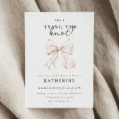 ピンクボウ彼女が結ぶノットブライダルシャワー 招待状