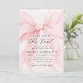 ピンクボウ彼女が結ぶノットブライダルシャワー 招待状 (スタンド正面)