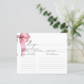ピンクボウ彼女は結び目のブライダルレシピカード (スタンド正面)