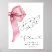 ピンクボウ彼女は結び目ブライダルシャワー ポスター (正面)