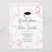 ピンクボウ招待状、 招待状 (正面/裏面)