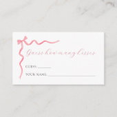 ピンクボウ推測いくつのキスゲームカード エンクロージャーカード (正面)