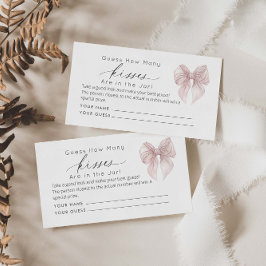 ピンクボウ推測いくつのキスブライダルゲーム エンクロージャーカード