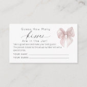 ピンクボウ推測いくつのキスブライダルゲーム エンクロージャーカード (正面)