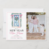 ピンクボウ新年ニューホームフォトホリデームービング 案内状 (正面)