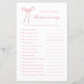 ピンクボウ新郎はピンクのブライダルゲームを言った (正面)