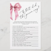 ピンクボウ新郎は何と言ったブライダルシャワーゲーム (正面)