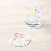 ピンクボウ春ワイルドフラワーズベビーイン開花 ペーパーコースター (インサイチュ)