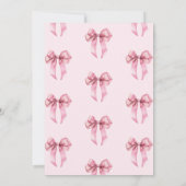 ピンクボウ書道トゥルーラブブライダルシャワー 招待状 (裏面)