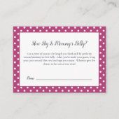 ピンクボウ母の腹のサイズのシャワーゲーム エンクロージャーカード (正面)