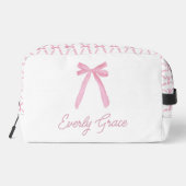 ピンクボウ水カラーリボンパーソナライズされた ドップキット (裏面)