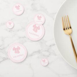 ピンクボウ水玉模様誕生日パーティー コンフェッティ