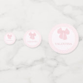 ピンクボウ水玉模様誕生日パーティー コンフェッティ (裏面)