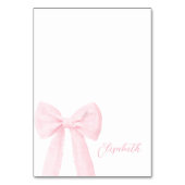 ピンクボウ洗礼表名カード テーブルナンバー (正面)