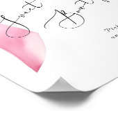 ピンクボウ甘い小さなボウティーク甘いテーブル ポスター (角)